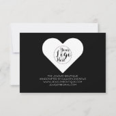 白シンプル黒ハートロゴお客様ありがとうございます サンキューカード (裏面)