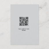 白シンプル黒ミニマルクラシックediバルミツワー エンクロージャーカード (裏面)