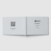 白シンプル黒ミニマルクラシックediバルミツワー ゲストブック (全面)