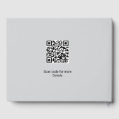 白シンプル黒ミニマルクラシックediバルミツワー ゲストブック (裏面)