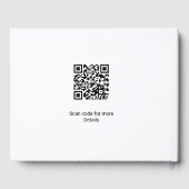 白シンプル黒ミニマルクラシックediバルミツワー ゲストブック (裏面)