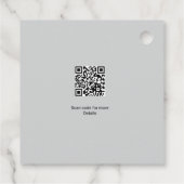 白シンプル黒ミニマルクラシックediバルミツワー フェイバータグ (裏面)