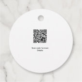 白シンプル黒ミニマルクラシックediバルミツワー フェイバータグ (裏面)