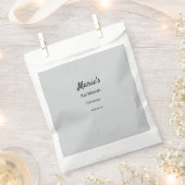 白シンプル黒ミニマルクラシックediバルミツワー フェイバーバッグ (クリップ留めされた状態)