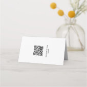 白シンプル黒ミニマルクラシックediバルミツワー プレイスカード (裏面)