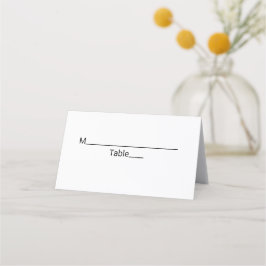 白シンプル黒ミニマルクラシックediバルミツワー プレイスカード