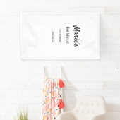 白シンプル黒ミニマルクラシックediバルミツワー 横断幕 (インサイチュ)