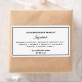 白シンプル黒無地の原料ラベル ラベル (インサイチュ)