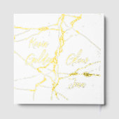 白シンプル50周年記念の結婚金ゴールド | ゲストブック (裏面)