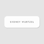 白シンプル 名札 (正面)