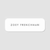 白シンプル 名札 (正面)