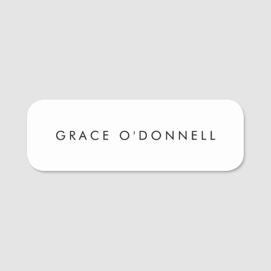 白シンプル 名札 (正面)