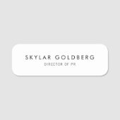 白シンプル 名札 (正面)