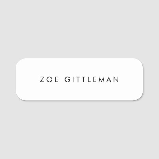 白シンプル 名札 (正面)