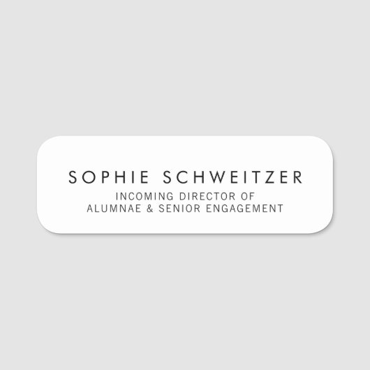 白シンプル 名札 (正面)