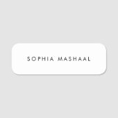 白シンプル 名札 (正面)