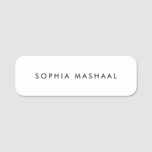 白シンプル 名札 (正面)