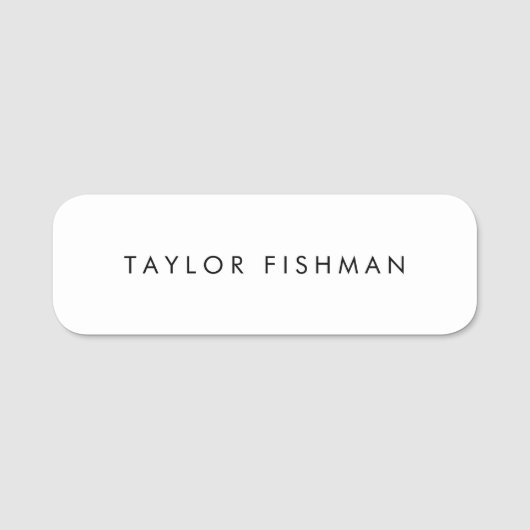 白シンプル 名札 (正面)