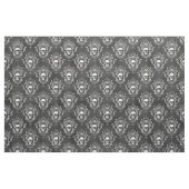 白スカルと灰色ゴシック ファブリック (ファットクウォーター)