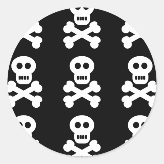 白スカル ラウンドシール (正面)