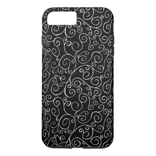 白スク色彩の鮮やかロールするカーブ(黒) Case-Mate iPhoneケース (裏面)