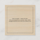 白スタイリッシュい唇で作るアーティスト・ウッモダンド スクエア名刺 (裏面)