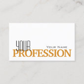 白スタイリッシュとオレンジとフォトプロフェッショナル 名刺 (正面)