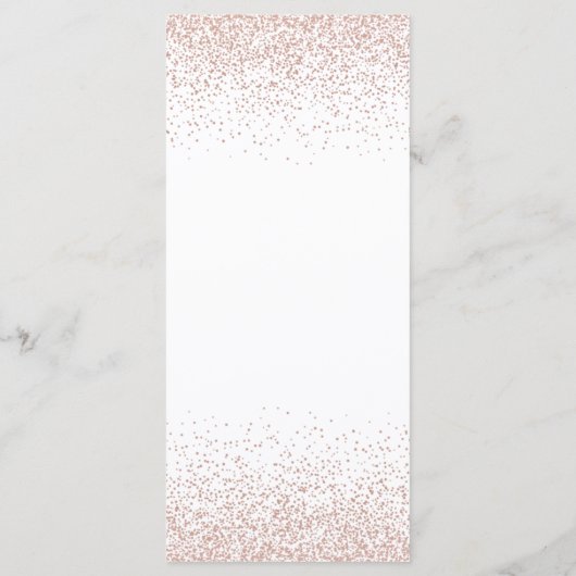 白スタイリッシュとバラの金ゴールドマウン結婚テンのメニュー メニュー (裏面)