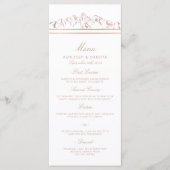 白スタイリッシュとバラの金ゴールドマウン結婚テンのメニュー メニュー (正面)