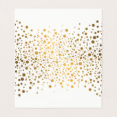 白スタイリッシュと金ゴールドの紙吹雪 |座席表 名刺 (内部フラット)