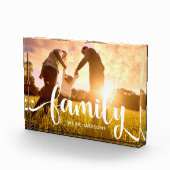 白スタイリッシュのオーバーレイ |家族の写真 フォトブロック (右)