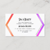 白スタイリッシュカラフル幾何学模様とロゴ付き 名刺 (裏面)