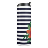 白スタイリッシュカラフル黒フローラ タンブラー (回転左)