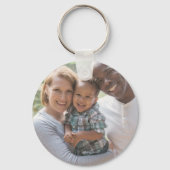 白スタイリッシュクール黒のブ絵を描ラシ線の写真 キーホルダー (裏面)