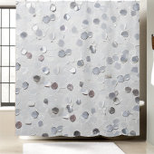 白スタイリッシュグリッターシークインシャワーカーテン シャワーカーテン