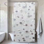 白スタイリッシュグリッターシークインシャワーカーテン シャワーカーテン