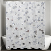 白スタイリッシュグリッターシークインシャワーカーテン シャワーカーテン