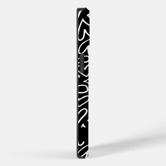 白スタイリッシュチョークハートパタパーソナライズされたーン Case-Mate iPhoneケース (裏面 / 右)