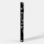 白スタイリッシュチョークハートパタパーソナライズされたーン Case-Mate iPhoneケース (裏面 / 右)