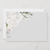 白スタイリッシュフローラ結婚ズ セーブザデート (裏面)