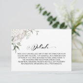 白スタイリッシュフローラ結婚詳細 エンクロージャーカード (スタンド正面)