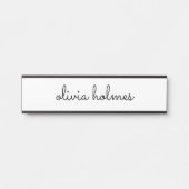 白スタイリッシュミニマル文字銘板ドア記号 サインプレート (正面)