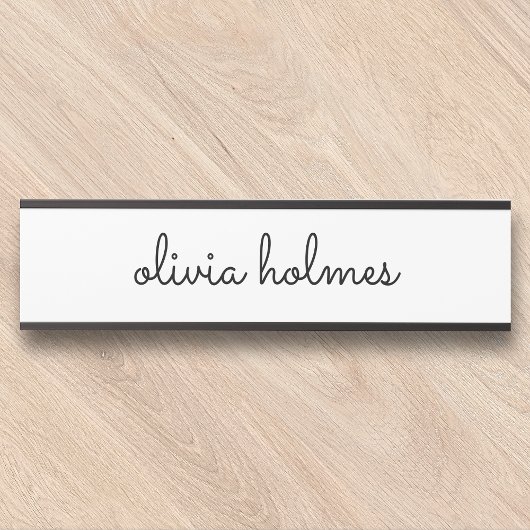 白スタイリッシュミニマル文字銘板ドア記号 サインプレート