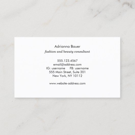 白スタイリッシュモダンとターコイズの離れパターン 名刺 (裏面)