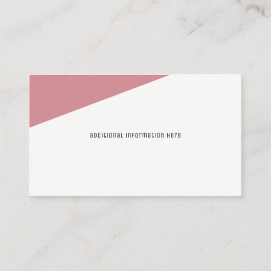 白スタイリッシュモダン色プロフェッショナル 名刺 (裏面)