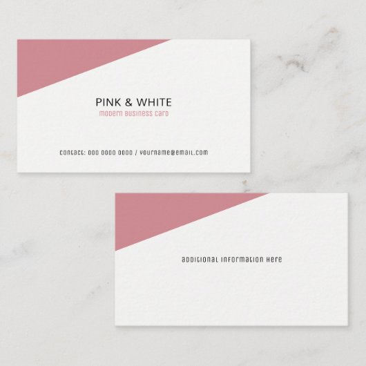 白スタイリッシュモダン色プロフェッショナル 名刺 (正面/裏面)