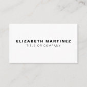 白スタイリッシュモダン表裏パーソナライズされた 名刺 (正面)