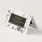 白スタイリッシュ大理石エレガントロイヤリティ名刺 名刺 (裏面)