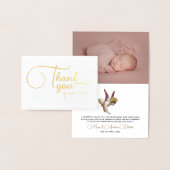 白スタイリッシュ天使エレガントベビーバプテスマ 箔カード (ディスプレー)