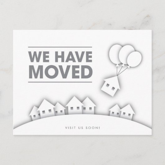 白スタイリッシュ家のはがきを移した 案内ポストカード (正面)